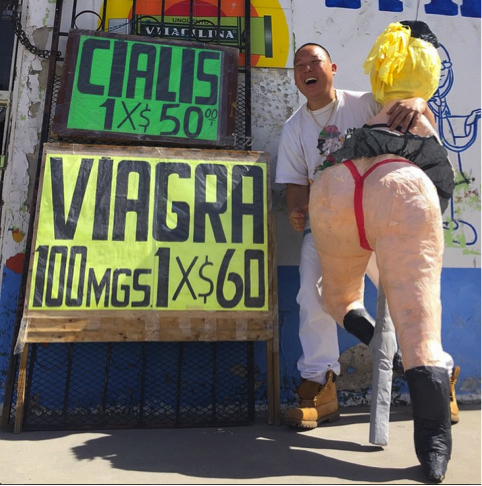 Huang often posts images such as these on his Instagram account where his consumption of the female image and body are commonplace. Here, he documents his time in Juarez, Mexico for his VICE show, “Huang’s World”. 22 May 2015. 