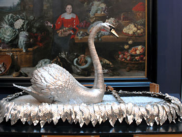 John Joseph Merlin's silver swan, now housed at the Bowes Museum (image via Bowes Museum)