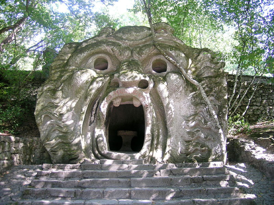 Ogre mask in the Gardens of Bomarzo