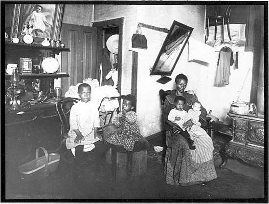 "Tenement living in Chicago, ca. 1900," by Visiting Nurses Association. Courtesy of the Chicago Historical Society ( ICHi-21091) and via Illinois State Museum.