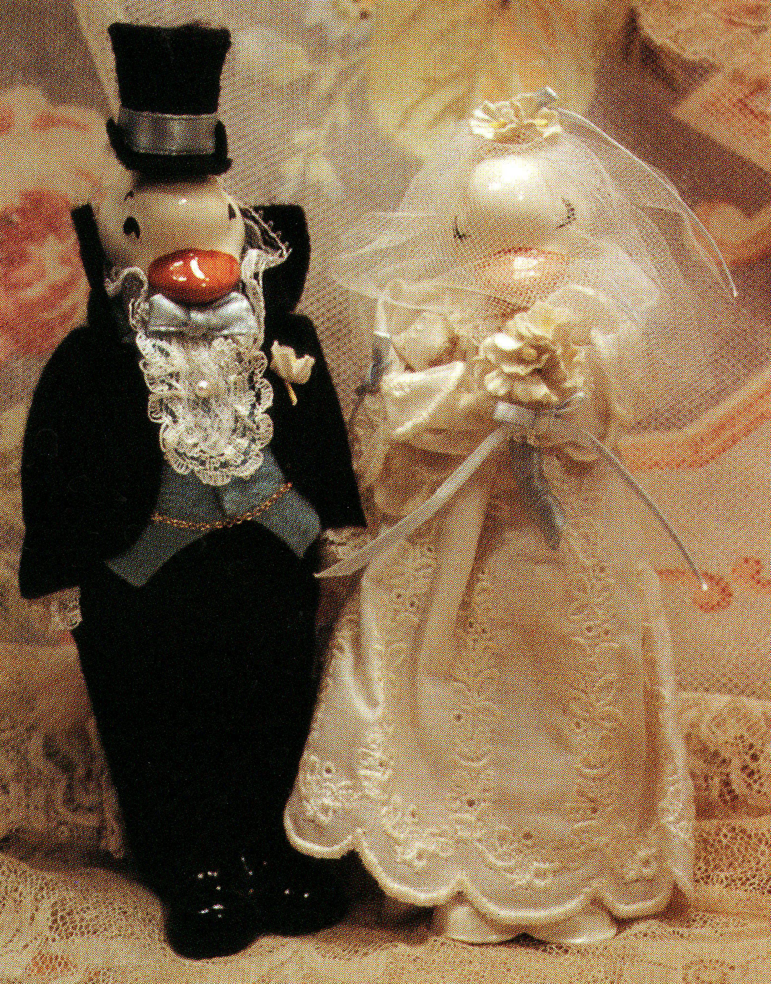 A pair of bride and groom ducks 